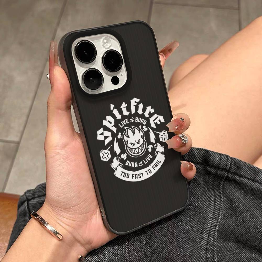 Модный скейтборд S-Spitfire Для IPhone 17 16 15 Plus Pro Max 12 14 Plus 11 13 Волна Гофрированная Полоса Чехол для Телефона
