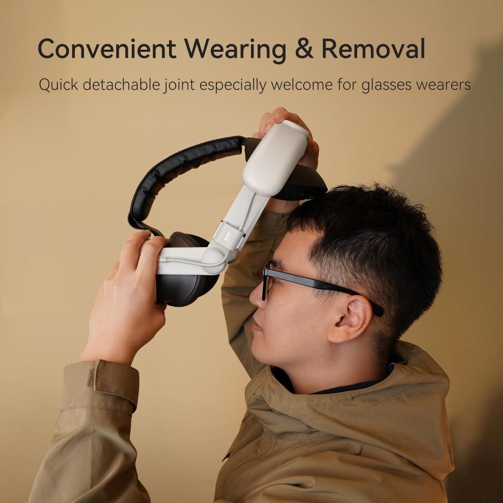 [KIWI design] Ремешок на голову для Quest 3 6400 мАч Эргономичный дизайн Мягкая подушка Совместимые аксессуары MetaQuest 3