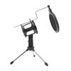 Foldable Microphone Shockproof Stand Pop Filter Holder Kit for Recording Studio Live Broadcast