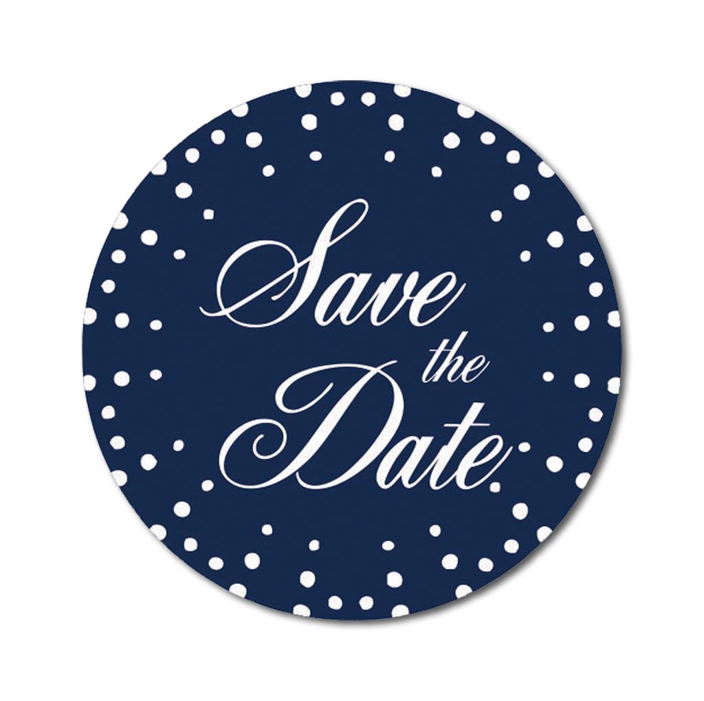 Darling Souvenir DIY Round 45 шт. Черный горошек Save The Date Wedding Stickers-1.6
