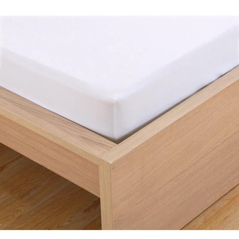 Твердая простыня, защитный чехол для матраса 90/140/160/180/200/220X200 с резинкой, простыни King Queen, двуспальные, одинарные