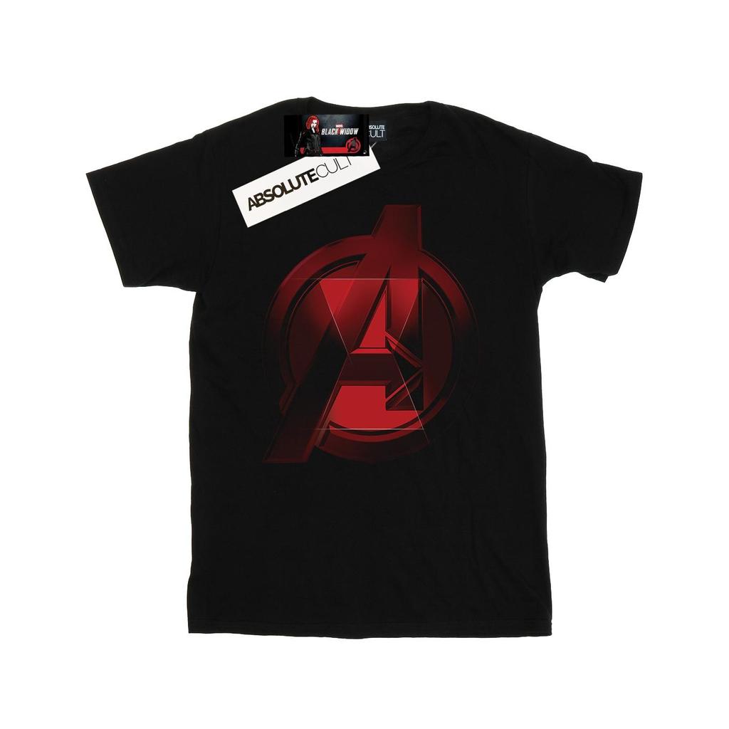 Marvel Womens/Ladies Black Widow Movie Avengers Logo Cotton Boyfriend T-Shirt