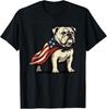 Patriotic Bulldog 4th of July Funny Dog Lover American Flag Unisex Shirt