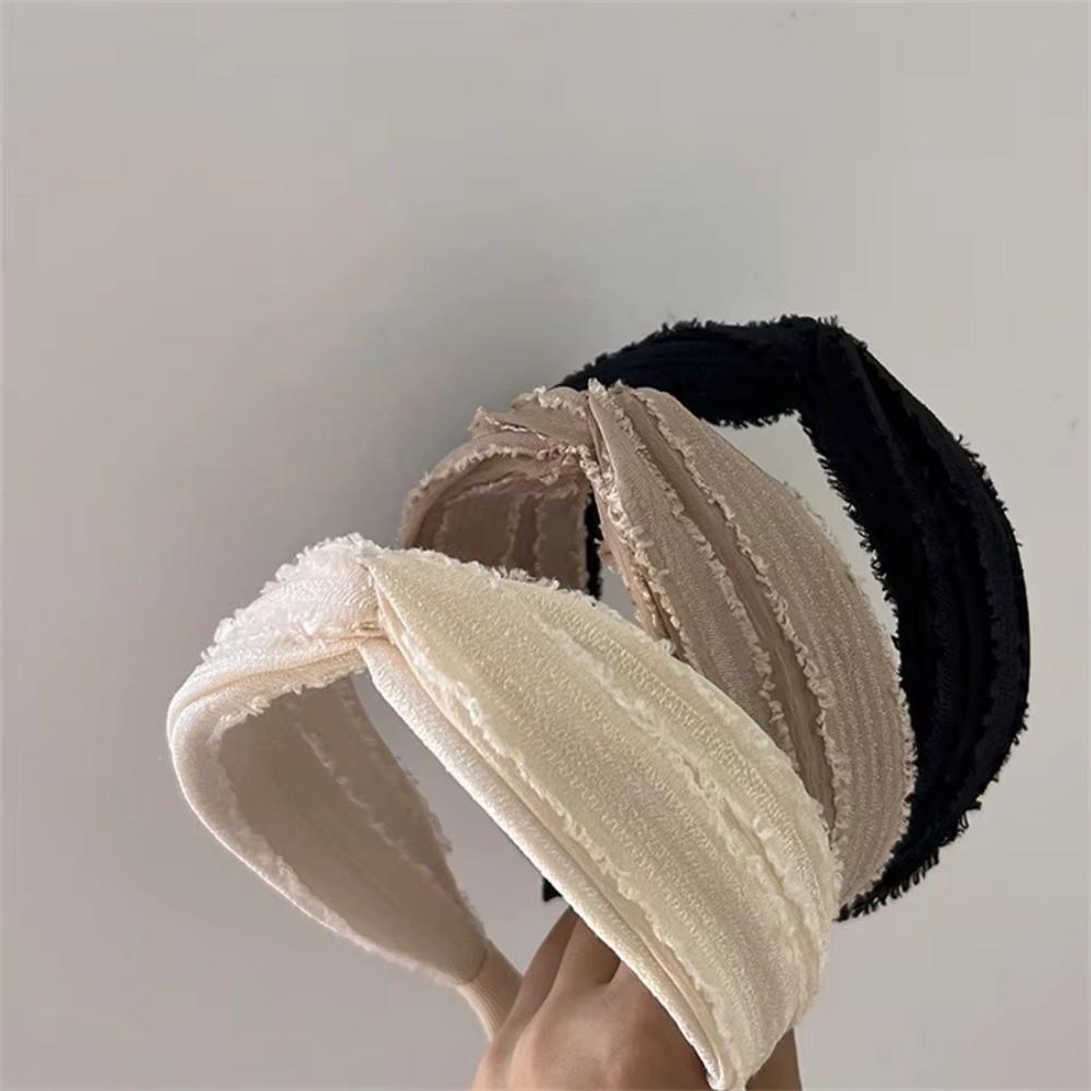 Twill Fabric Women's Knotted Headband Solid Color Twill Headband Hair Accessories Shopping Wear