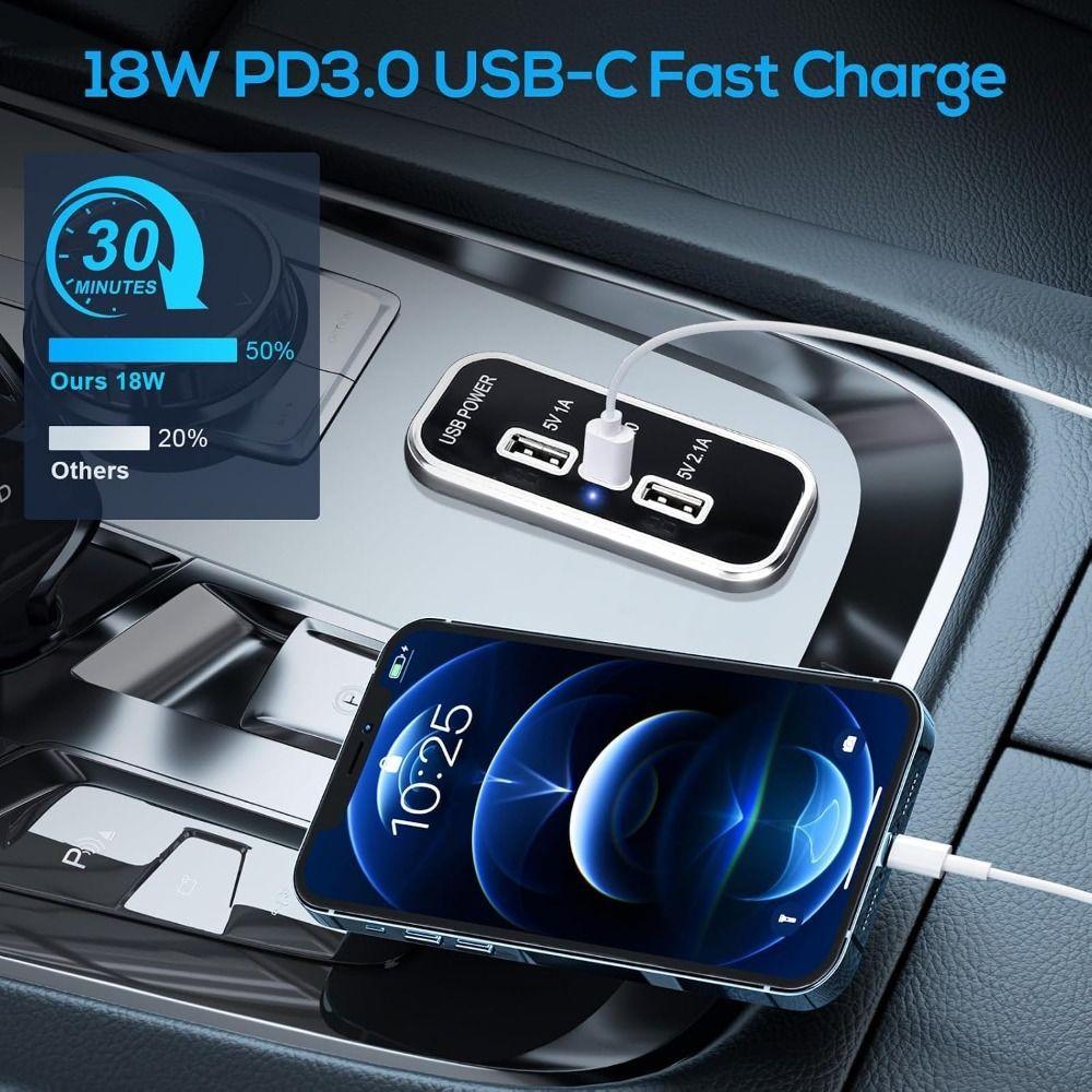 18W USB C USB Outlet Dual USB A USB Charger Panel Professional Fast Charger Socket Marine