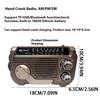 FM AM SW Radio Solar Charging Emergency Radios Receiver Hand Crank Bluetooth 5.2 Support TF USB Random Colors