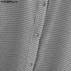 INCERUN Мужские рубашки с отложным воротником и длинным рукавом с клетчатым принтом, повседневные, с пуговицами, короткие, топы