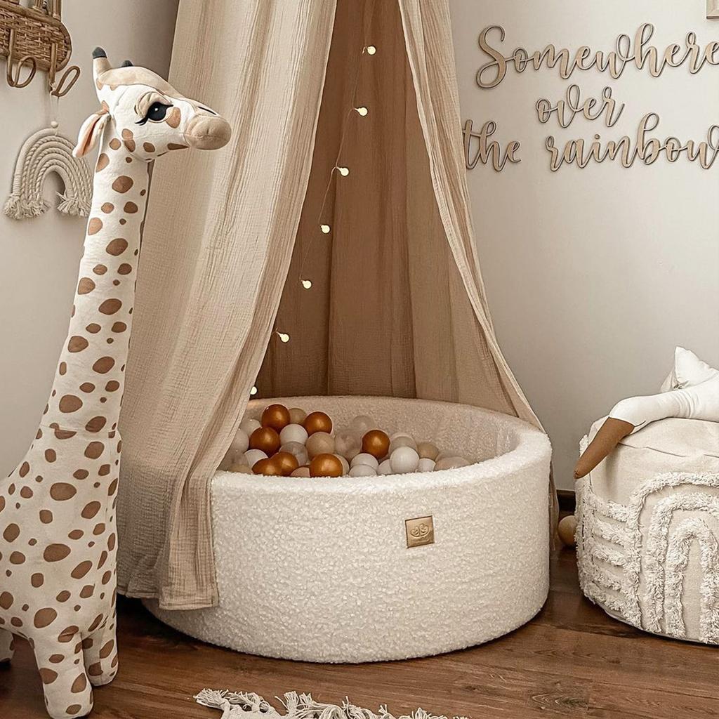 Букле MeowBaby® с круглой ямкой, белый