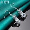 925 Sterling Silver Cat  Zircon Drop Earring for Women Wedding Engagement Party Fashion Charm Jewelry