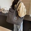 Повседневная холщовая сумка-тоут женская осенне-зимняя простая большая вместительная сумка для выхода легкая сумка-тоут сумка для поездок на работу