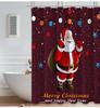 Рождественский день Принт Занавеска для душа Занавеска для ванной Водонепроницаемая ткань Полиэстер