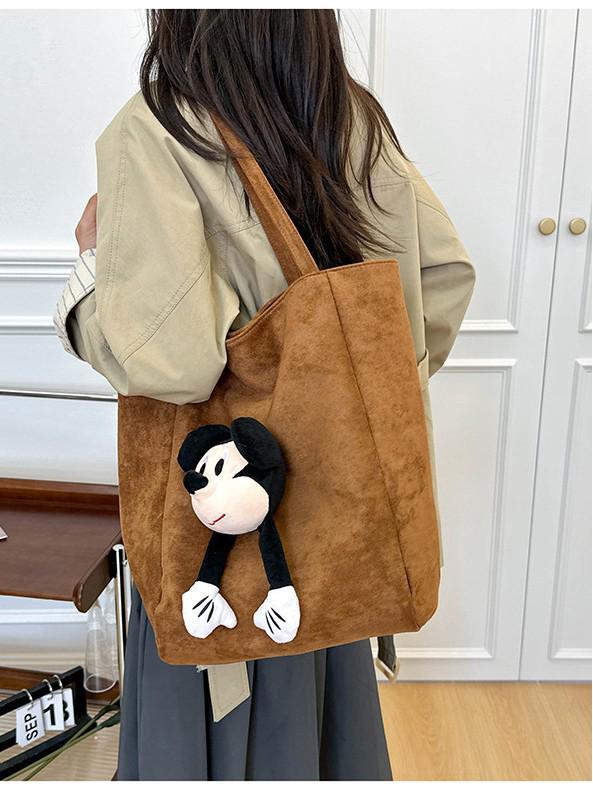 Korean Cute Mickey Head Large Capacity Retro Tote Shoulder Bag