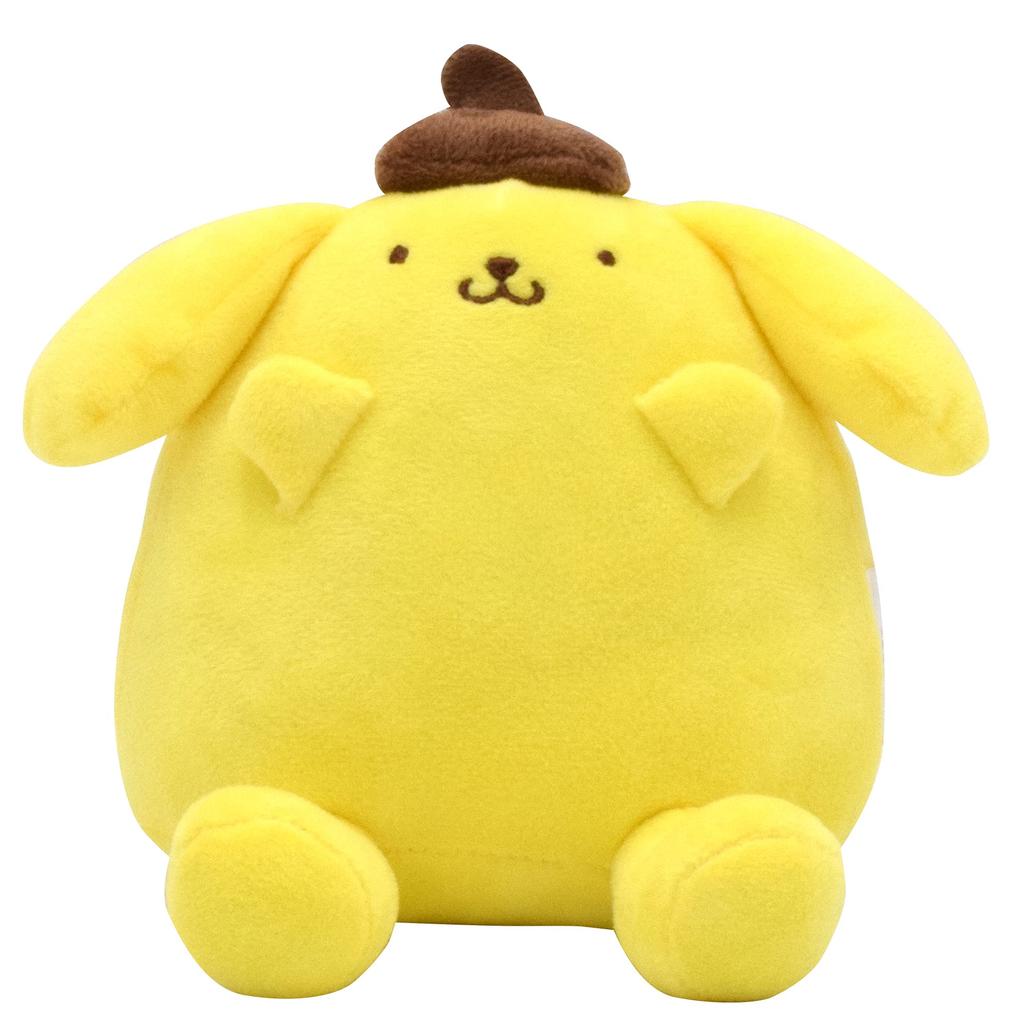 MORIPiLO Sanrio Smartphone Stand (Pom Pom Purin Multi-Pillow) Approx. 15cm, Soft to the Touch, Compatible with Vertical and Horizontal Use, Sturdy