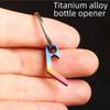 Портативная мини-открывалка для бутылок из нержавеющей стали и титанового сплава, брелок для ключей, легко носить с собой, барный инструмент, кухонные аксессуары, открывалки для пива и газировки