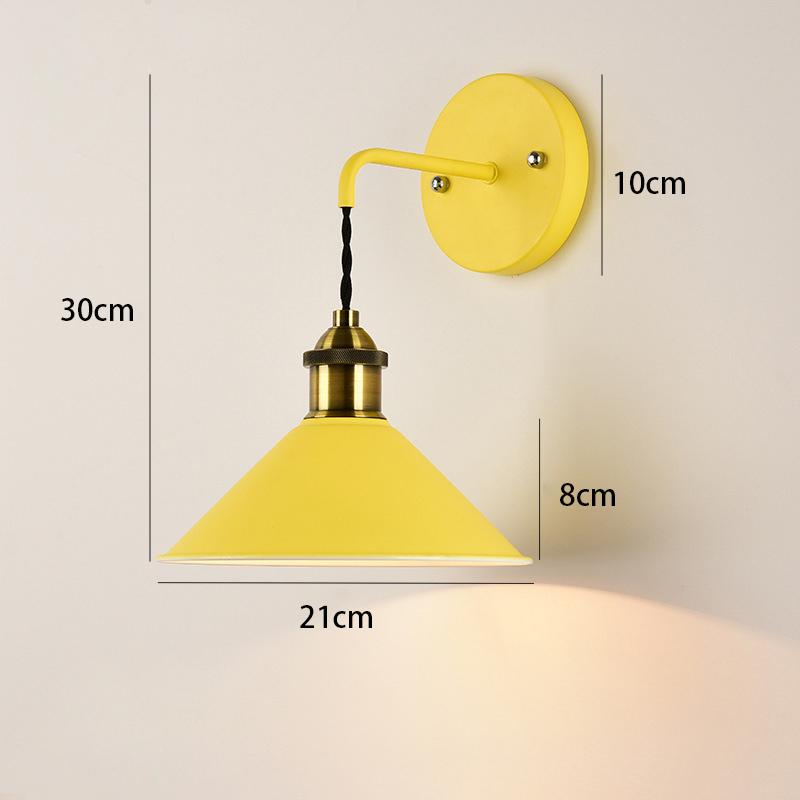 Nordic Retro Minimalist Macaron Wall Lamp Corridor Staircase Wall Lamp Creative Bar Wall Lamp Bedroom BedsideLamp Lighting