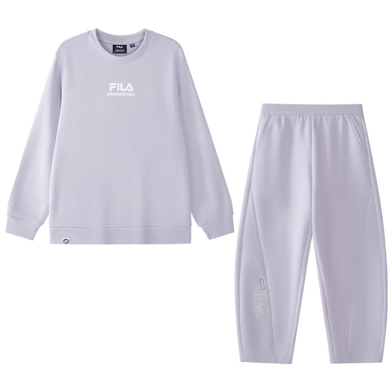 FILA Kids 2026 Fall Sweatshirt and Pants Sporty Two-Piece Set