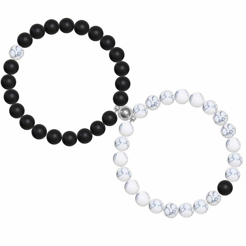 JYL TS Bracelet Couple's Magnetic Beaded Attracts True Love & Eternal Bond