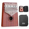 GECKO Kalimba 17-key Thumb Piano with EVA Protective Case, Hammer, and Study Guide.