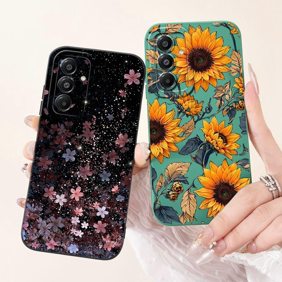Чехол для Samsung Galaxy A17 SM-A176B Роскошный Цветок с Бантом Мягкий Силикон Ударопрочный Чехол для Samsung A17 4G SM-A175F A 17 Корпус