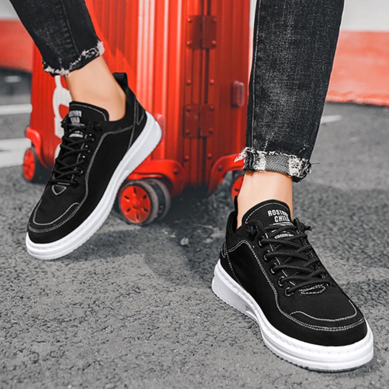 Мужские вулканизированные туфли на плоской подошве, нескользящие, износостойкие, дышащие, модные, парусиновые, повседневные туфли, брендовая обувь для мужчин