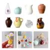 8PCS Mini Ceramic Vase Magnets for Refrigerator 3D Decorative Stickers Perfect for Home Office Organization