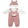 Doll Clothes for 36-43cm / 17Inch New Born Baby Dolls, Soft Outfit with Hat (Not A Doll)