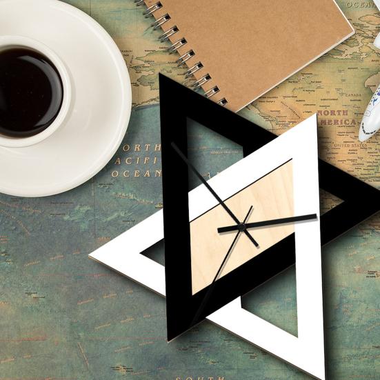 Настенные часы Высококлассные и элегантные без номера в скандинавском стиле. Простая установка. Контрастный цвет для спальни.