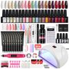 PHOENIXY Manicure Nail Set Nail Gel Polish With Poly Nail Gel UV LED Lamp Set Nail Drill Machine Nail Art Tools Design Set