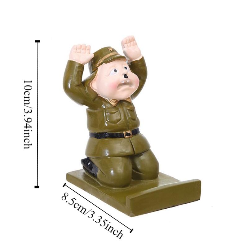 Resin Cartoon Phone Holder Figure Anti-slip Kneeling Mobile Phone Stand Statue Multi-functional Cell Phone Bracket Small Gifts
