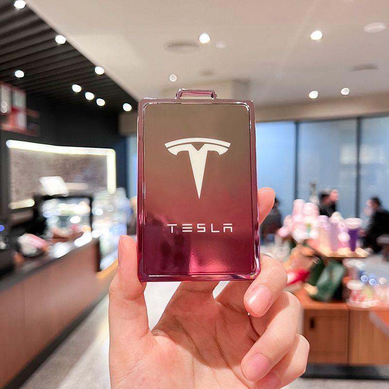 CREKH1 TPU Car Smart Remote Key Case Cover Protector Holder Shell Bag For Tesla Model 3 Model S Model X Model Y Keychain Accessories