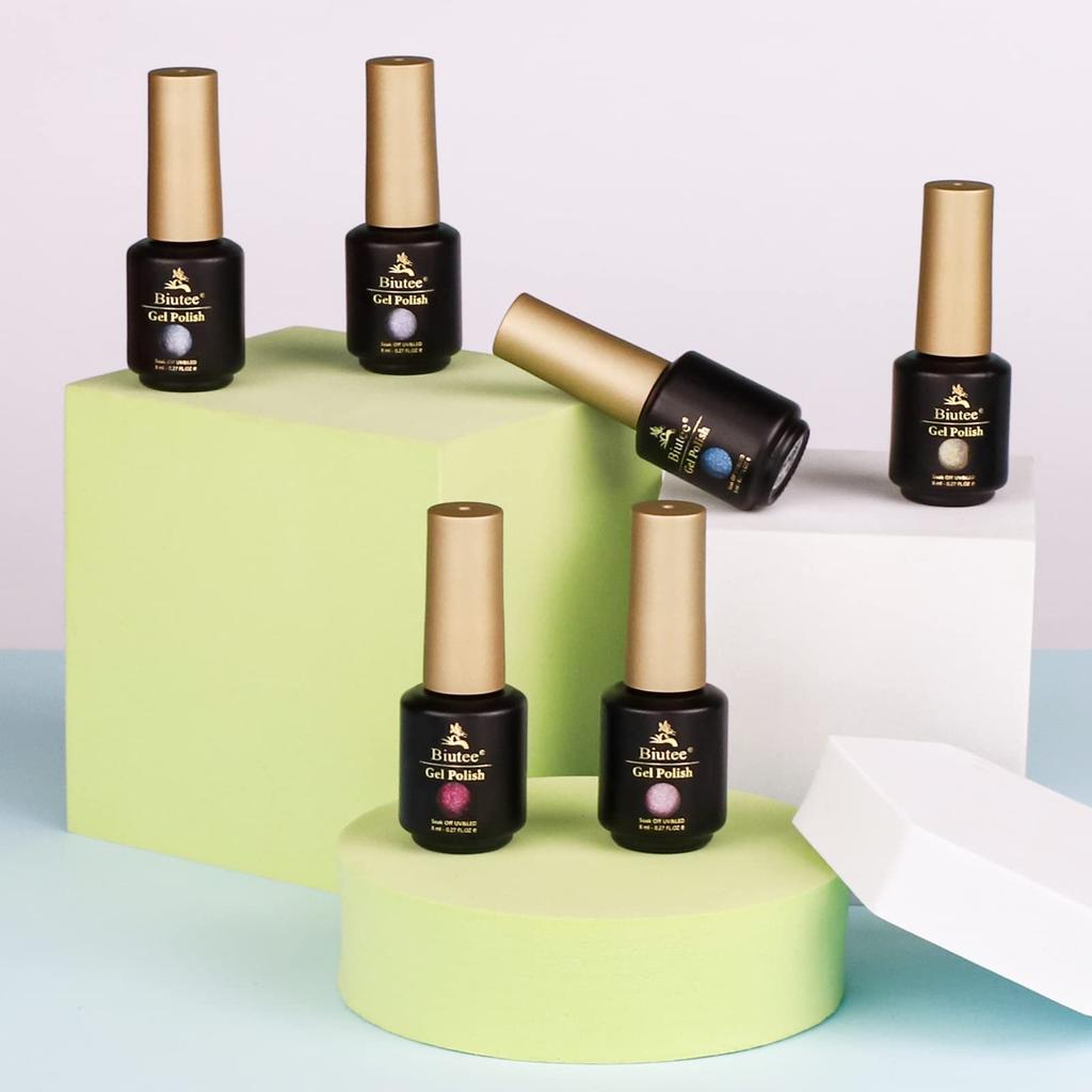 Biutee Магнитный гель для век 6 цветов 8 мл с магнитом Aurora Nail Color Gel Nail Cat's