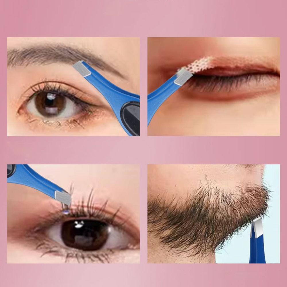 Удаление волос Скошенные зажимы для бровей Нескользящая ручка Пинцет для накладных ресниц Женщины
