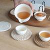 8Pcs Drink Coasters with Holder Absorbent Coasters for Drinks Woven Coaster Set Home Decoration