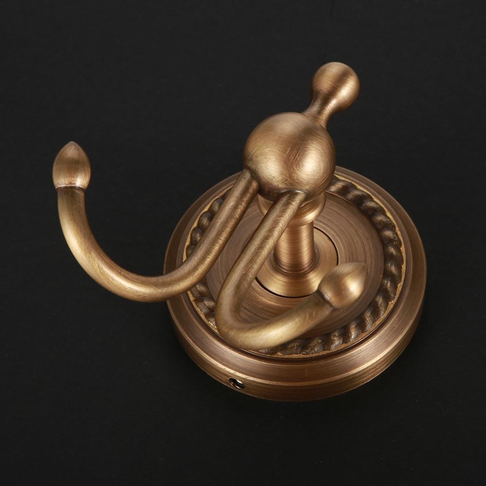 Wall Mounted Towel Hanger Hook Antique Gold Robe Hook Bathroom Entryway Closet Kitchen