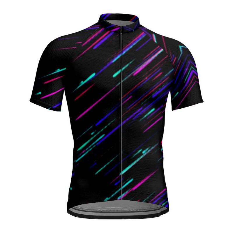 Mens Cycling Jersey Short Sleeve Breathable Quick Dry Bike Shirt With Print Road