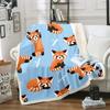 Red Panda Blanket Warm Cozy Red Panda Flannel Throw Blanket for Bed Sofa Travel Living Room for Teen Adult,Red Panda Lover Gifts