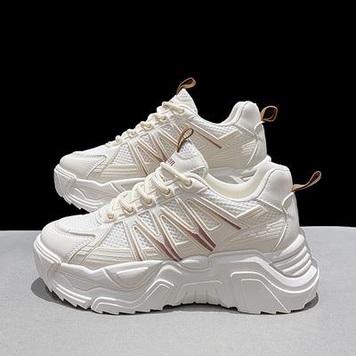 Женские кроссовки папы ins tide дышащие 2025 новые весна-осень универсальные повседневные интернет-знаменитость спортивные беговые белые туфли