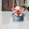 Yousheng Funny Pig Автомобильный кулон Акриловая свинья в ведре Украшения 2D Плоские подвесные украшения Аксессуары для заднего вида автомобиля