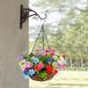 Искусственные цветы в подвесной корзине, декоративное кашпо, похожее на настоящее украшение, цветочный горшок, букет для