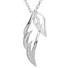 Синдзюку Гиннокура Ожерелье Силуэт Двойное Крыло Серебро 925 Подвеска Крылья Перо Тонкий Белый Белый (с цепью)