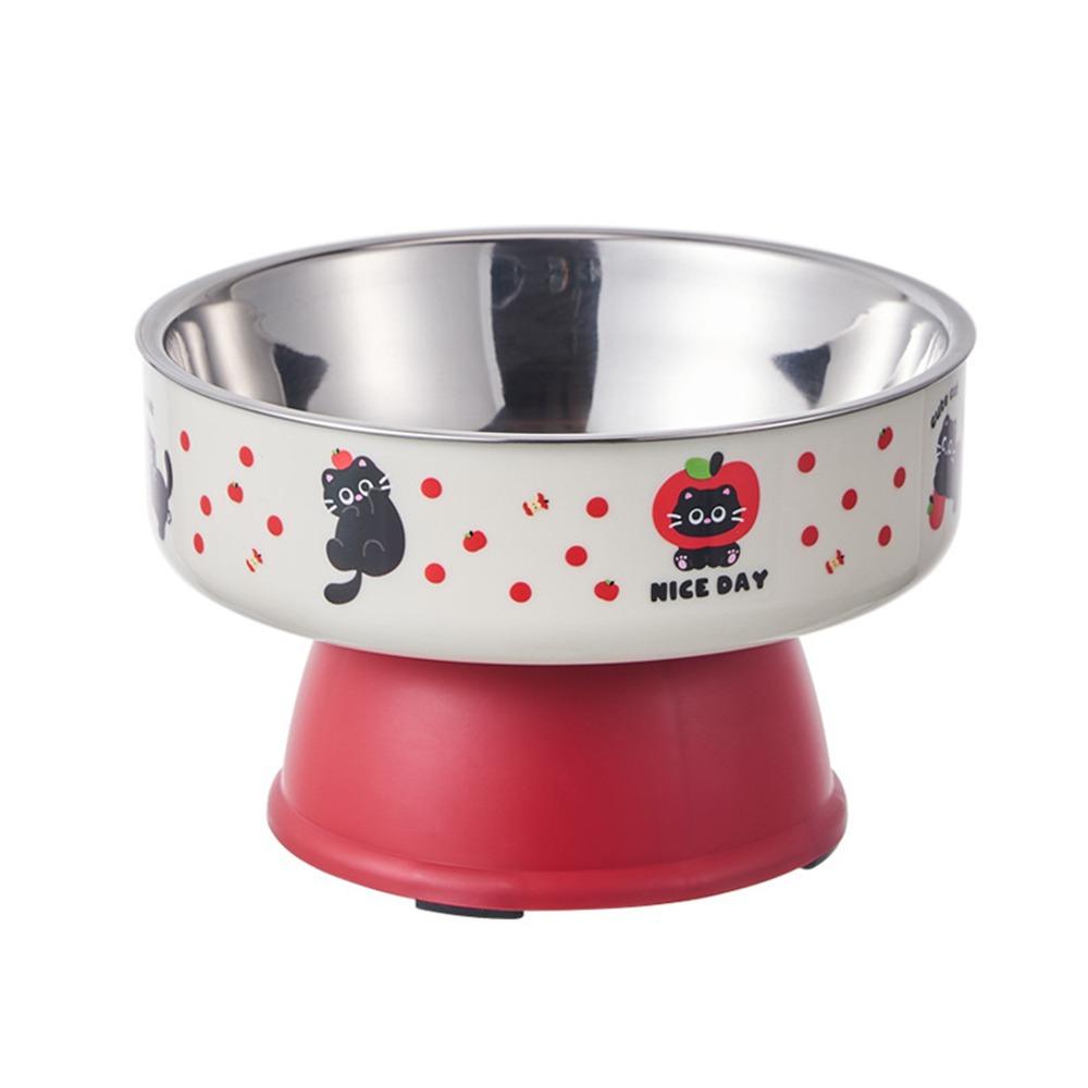 Cartoon Cat Food Water Bowl Anti Slip Elevated Cats Feeder Bowl  for Kitten/Puppy/Bunny