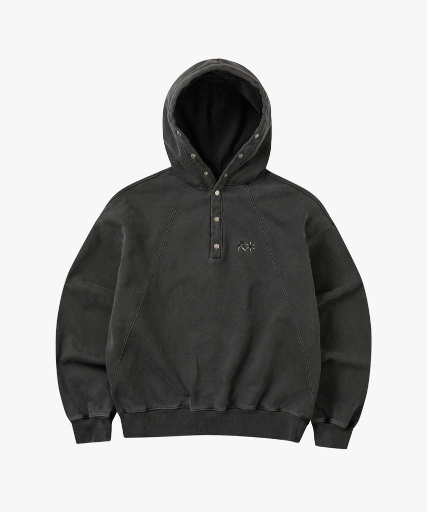 PIGMENT Heavy Sweat Button Hoodie_Charcoal : Radiant155
