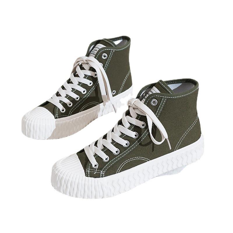 Весенние новые высокие парусиновые туфли Schoolgirl Biscuits 1970Sins Trend Board Shoes Internet Celebrity Hong Kong Style Sneakers