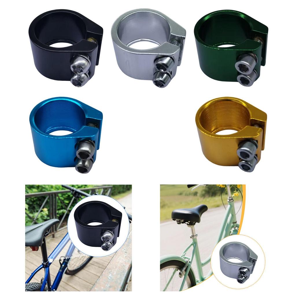 Bicycle Seat Tube Clamp 28.6 Mm High Performance Lightweight Cycling Spare Part Replace Aluminum Alloy Road Bike Seatpost Clamp