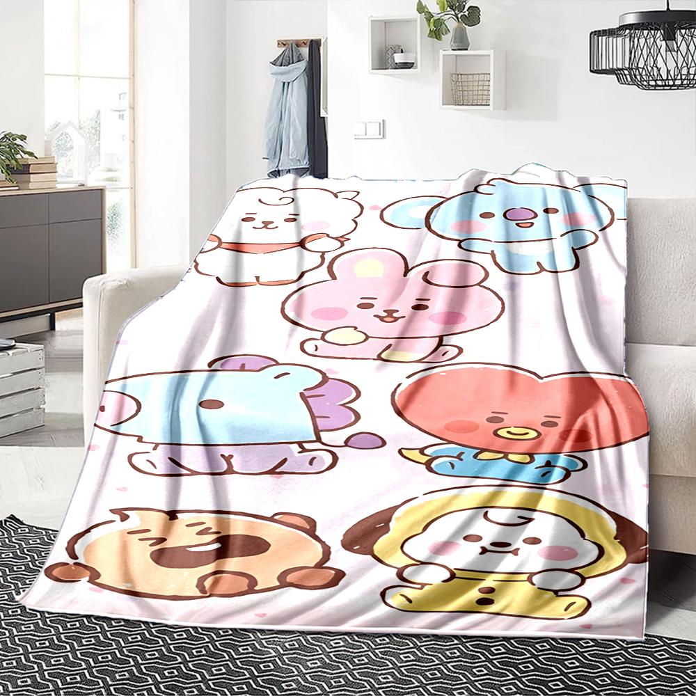 Microphone Fun Night Flannel blanket, soft and warm, suitable for beds and sofas, all seasons, portable travel blanket. 0730126