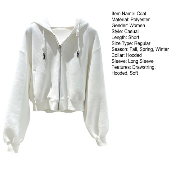 Женское зимнее пальто с капюшоном и буквенным принтом с длинным рукавом, толстая молния, карманы на шнурке, эластичные манжеты по краю, мягкая теплая повседневная женская куртка в стиле хип-хоп