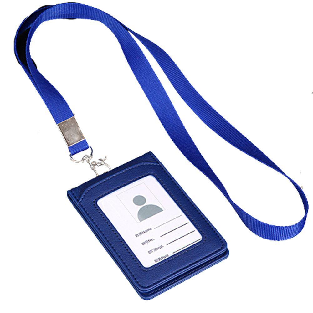 Stationery Neck Strap Card Holder with Lanyard Badge Holder ID Desk Organizer Bus Cards Cover