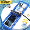 Essager IPX8 Dual-pocket Waterproof Phone Case for iPhone16 15 14 13 Floating Dry Bag for Snorkeling Beach Swim Universal Cover