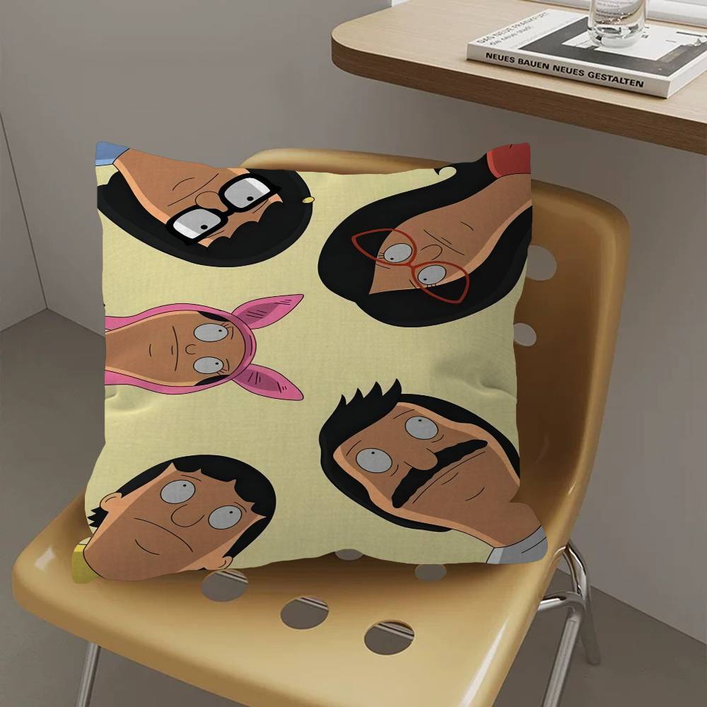 Мультяшная Подушка B-Bobs B-Burgers Подарки Мебель для Дома и Офиса Спальня Диван Автомобильная Подушка Чехол 45x45см
