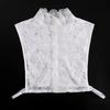 Fashion  Front Tie White Fake Collar for Women Stand Detachable Collar Fake Girls Vintage Lace Ladies False Blouse Collar